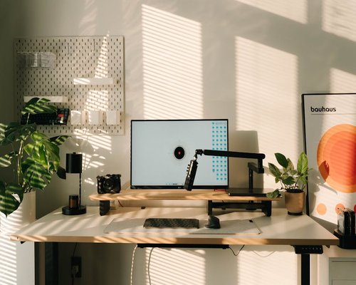 modern ergonomic workspace with natural lighting